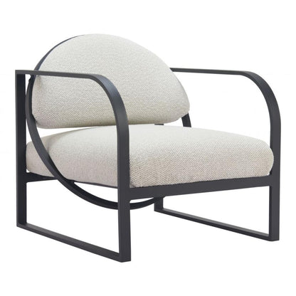 Flakt Ivory Fabric Outdoor Accent Chair