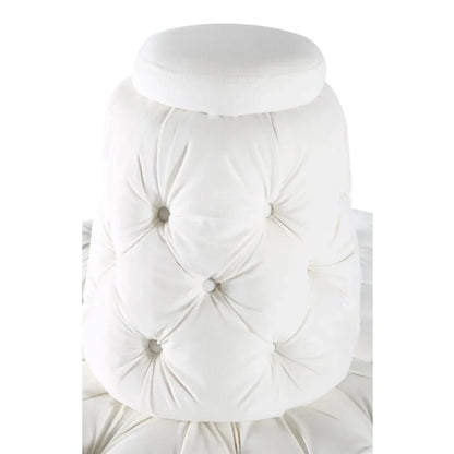 Fleur Island White Velvet Sofa