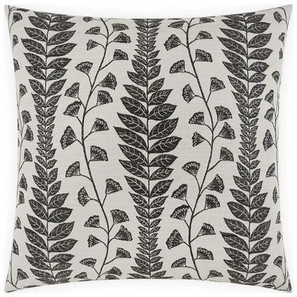 Fleurel Black Throw Pillow With Insert