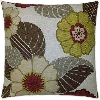 Flower Power Chartreuse Multi Color Throw Pillow Insert