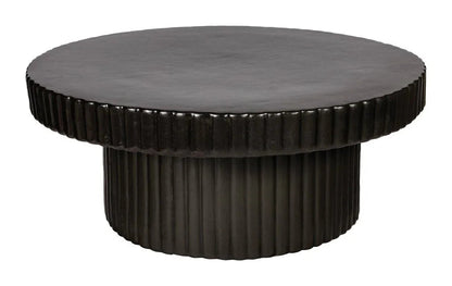 Flute Ceramic Glazed Patio Coffee Table