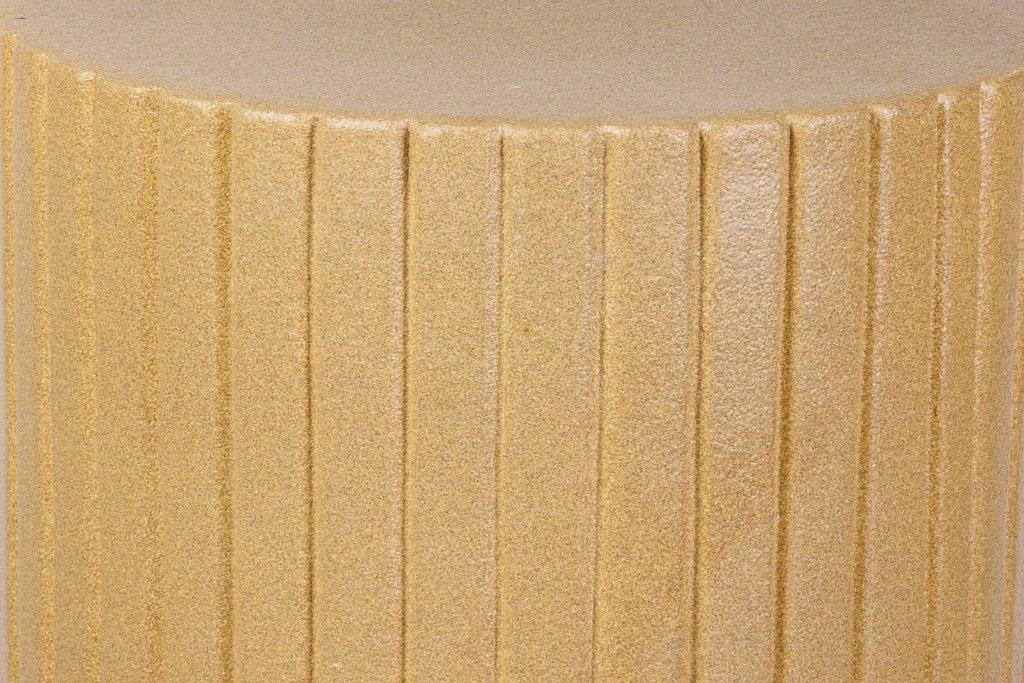 Flute Ceramic Round Patio Accent Table
