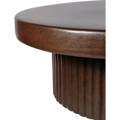 Flute Coffee Table - Pyrite Brown Outdoor Coffee Table