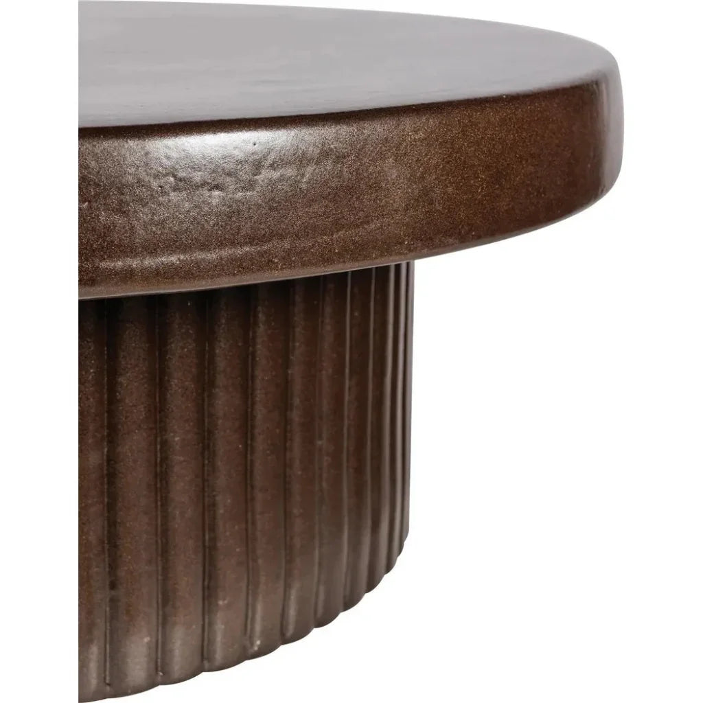 Flute Coffee Table - Pyrite Brown Outdoor Coffee Table