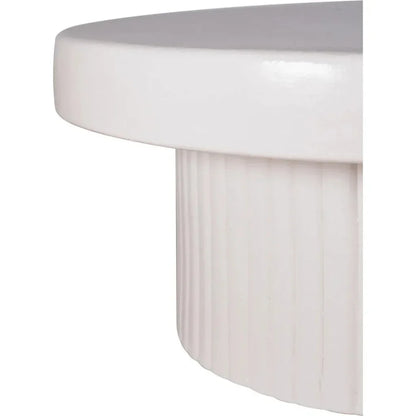 Flute Coffee Table - White Outdoor Coffee Table
