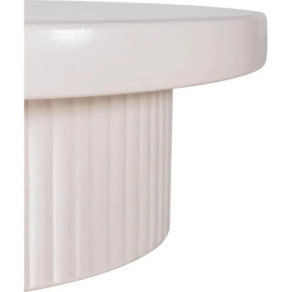 Flute Coffee Table - White Outdoor Coffee Table