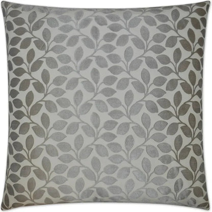 Foliage Platinum Throw Pillow With Insert