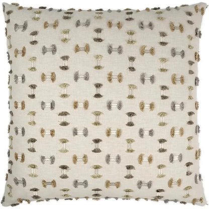 Frayed Travertine Textured Tan Large Throw Pillow
