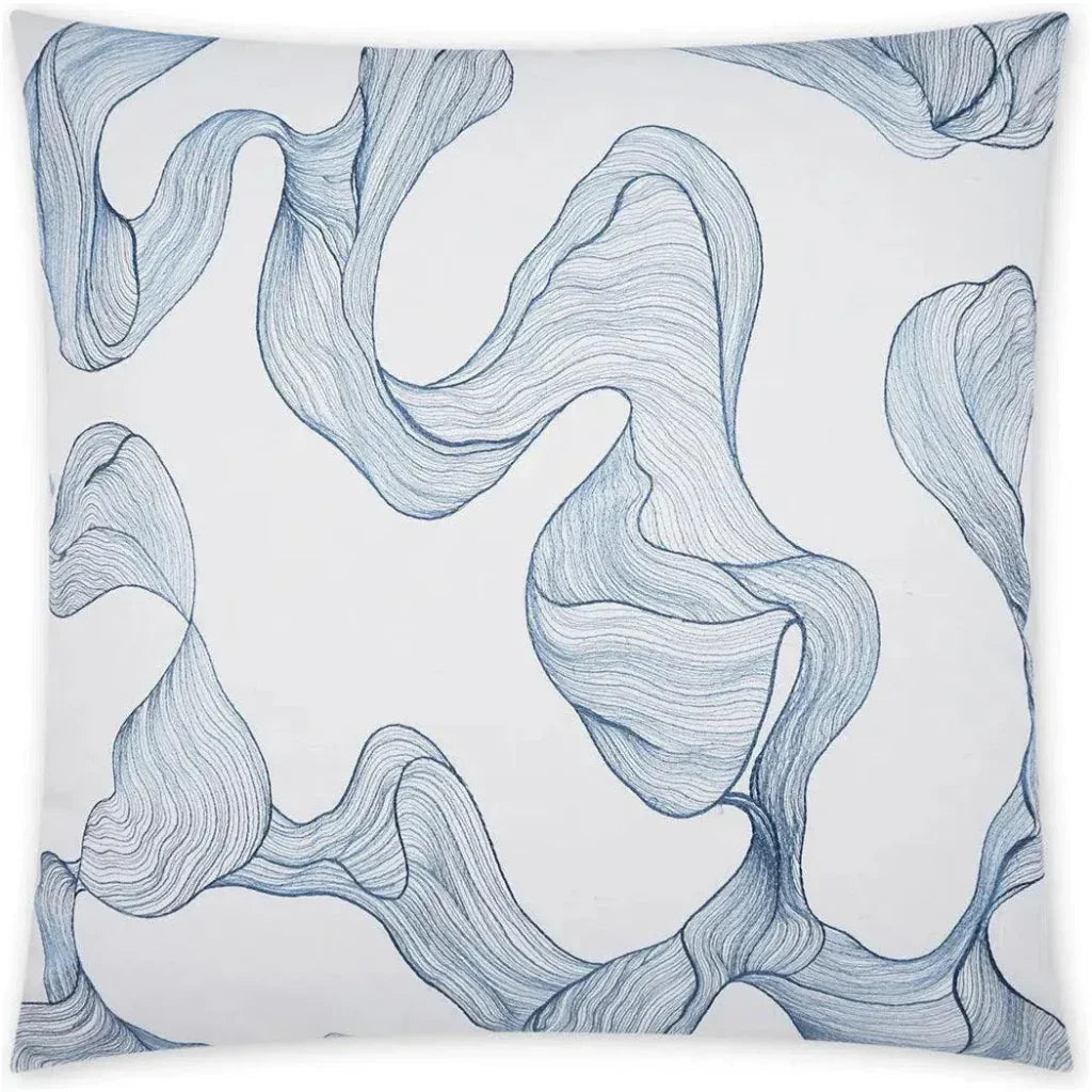 Freeport Abstract Beach Blue Large Throw Pillow Insert