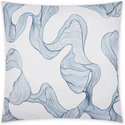 Freeport Abstract Beach Blue Large Throw Pillow Insert