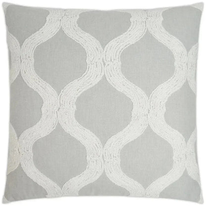 French Twist Grey Throw Pillow With Insert