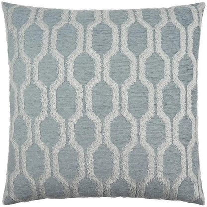 Fringed Dream Blue Throw Pillow With Insert