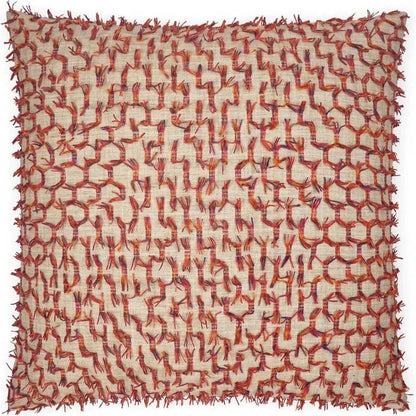 Frolic Fiesta Orange Fuchsia Large Throw Pillow Insert