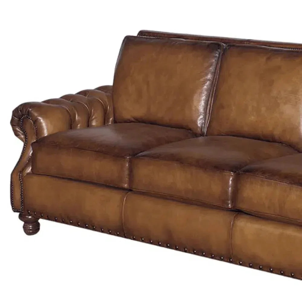 Frontier Leather Couch Made in the USA
