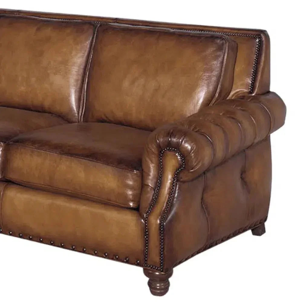 Frontier Leather Couch Made in the USA
