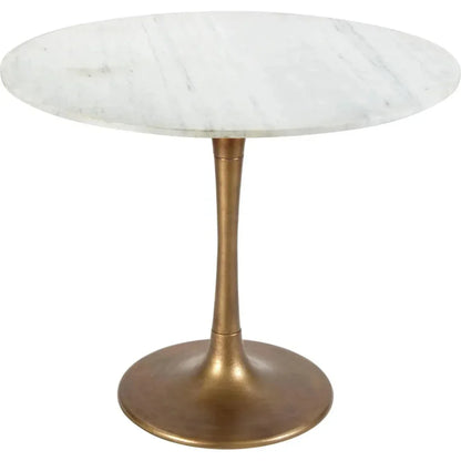 Fullerton Dining Table White & Gold