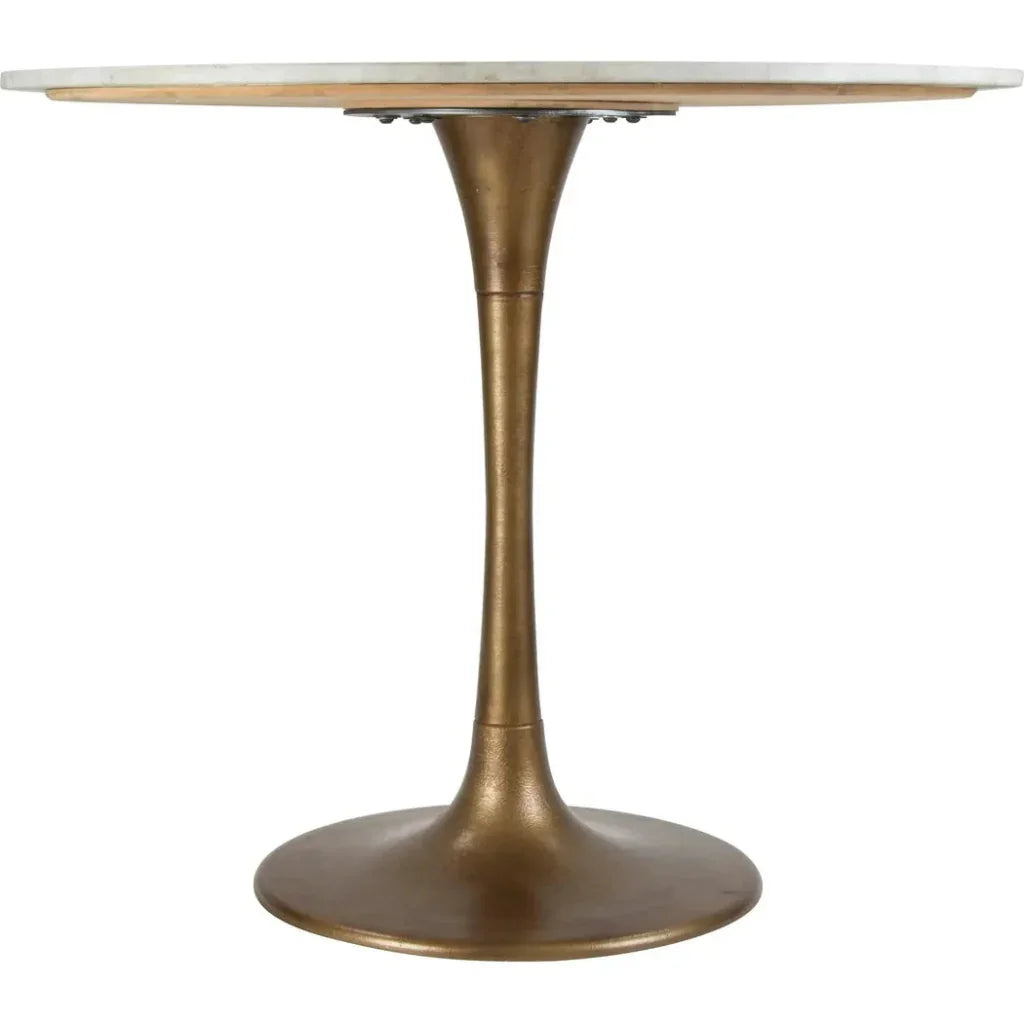 Fullerton Dining Table White & Gold