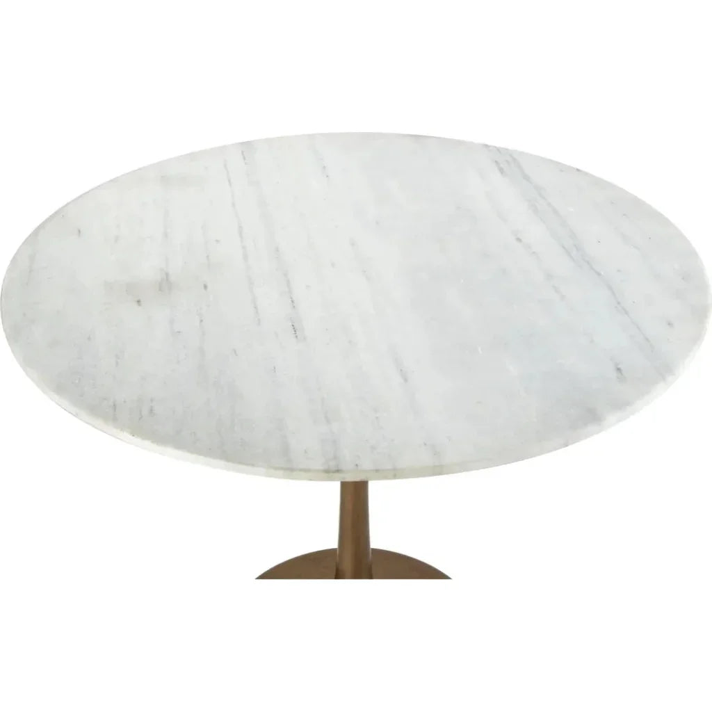 Fullerton Dining Table White & Gold