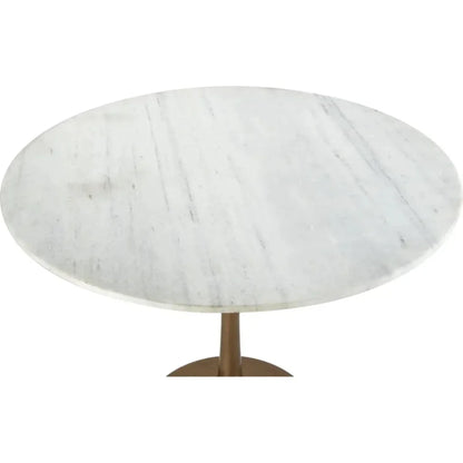 Fullerton Dining Table White & Gold