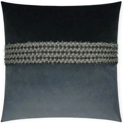 Fuzzy Graphite Band Tan Taupe Large Throw Pillow Insert
