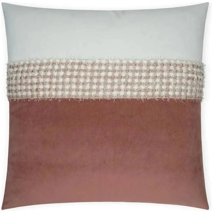 Fuzzy Rose Band Blush Large Throw Pillow Insert