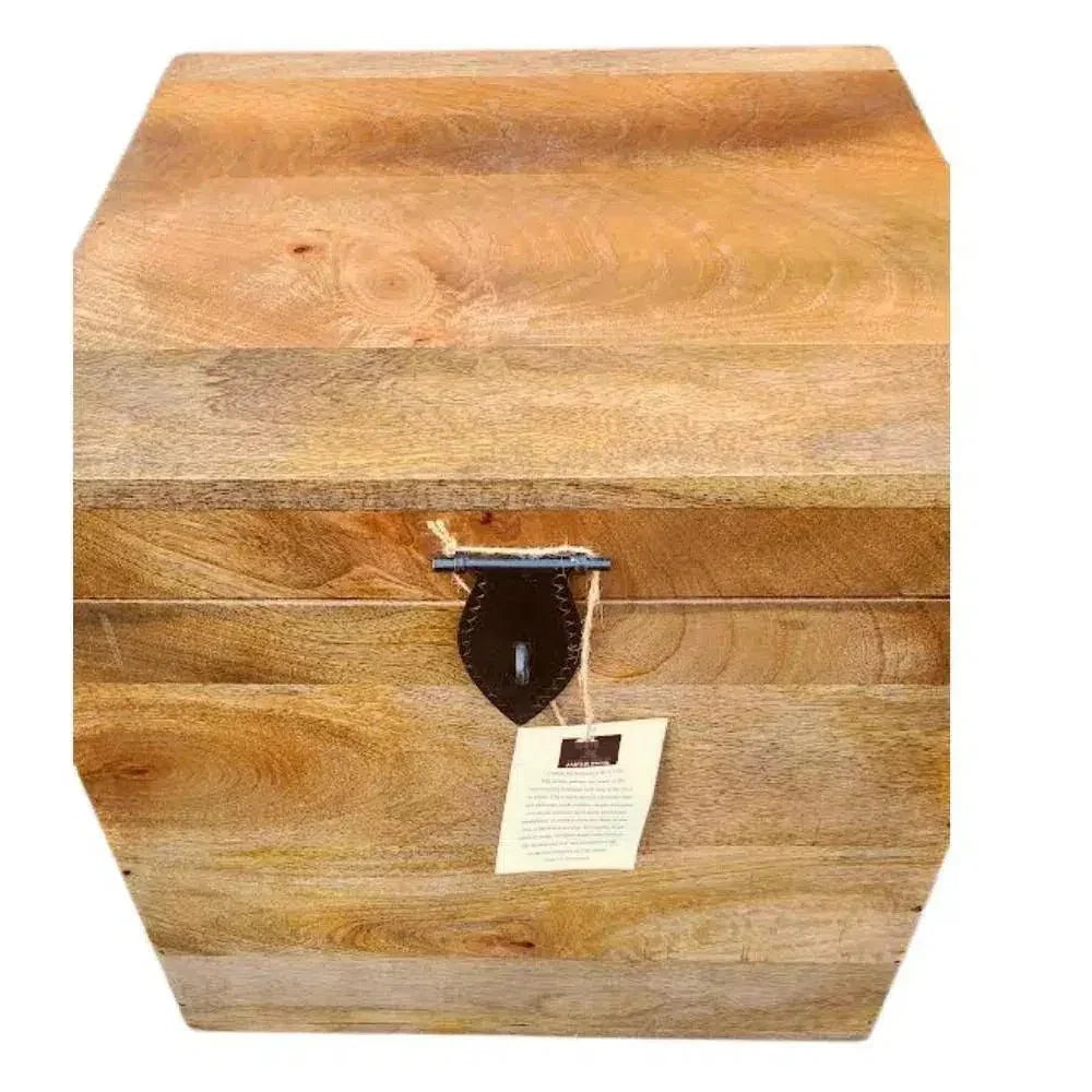 Galvessa Natural Wooden Cube Trunk