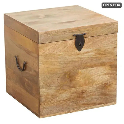 Galvessa Natural Wooden Cube Trunk