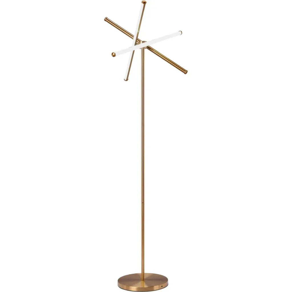 Garza Floor Lamp Brass