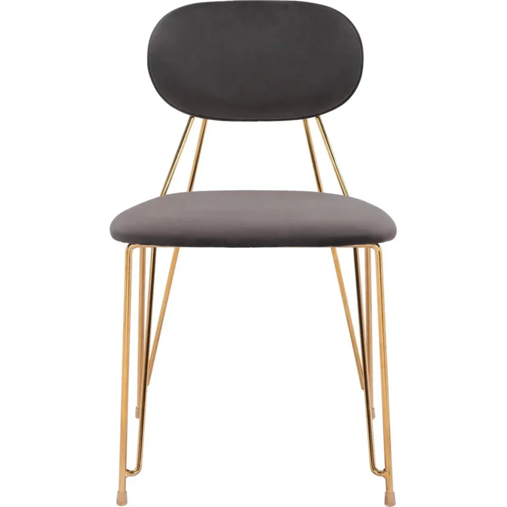 Georges Gray & Gold Armless Dining Chair 2PC