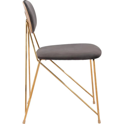 Georges Gray & Gold Armless Dining Chair 2PC