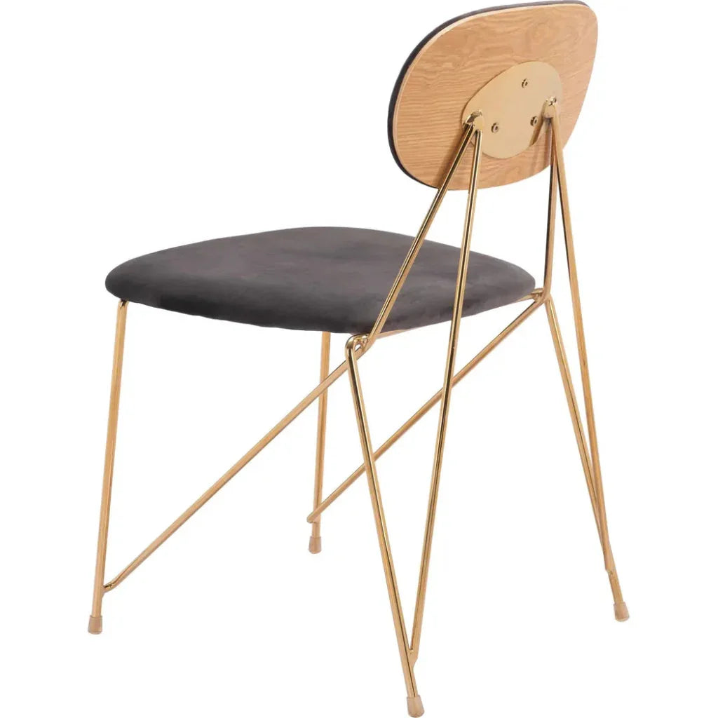 Georges Gray & Gold Armless Dining Chair 2PC