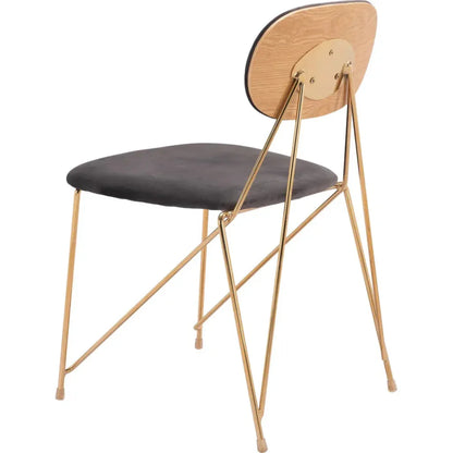 Georges Gray & Gold Armless Dining Chair 2PC