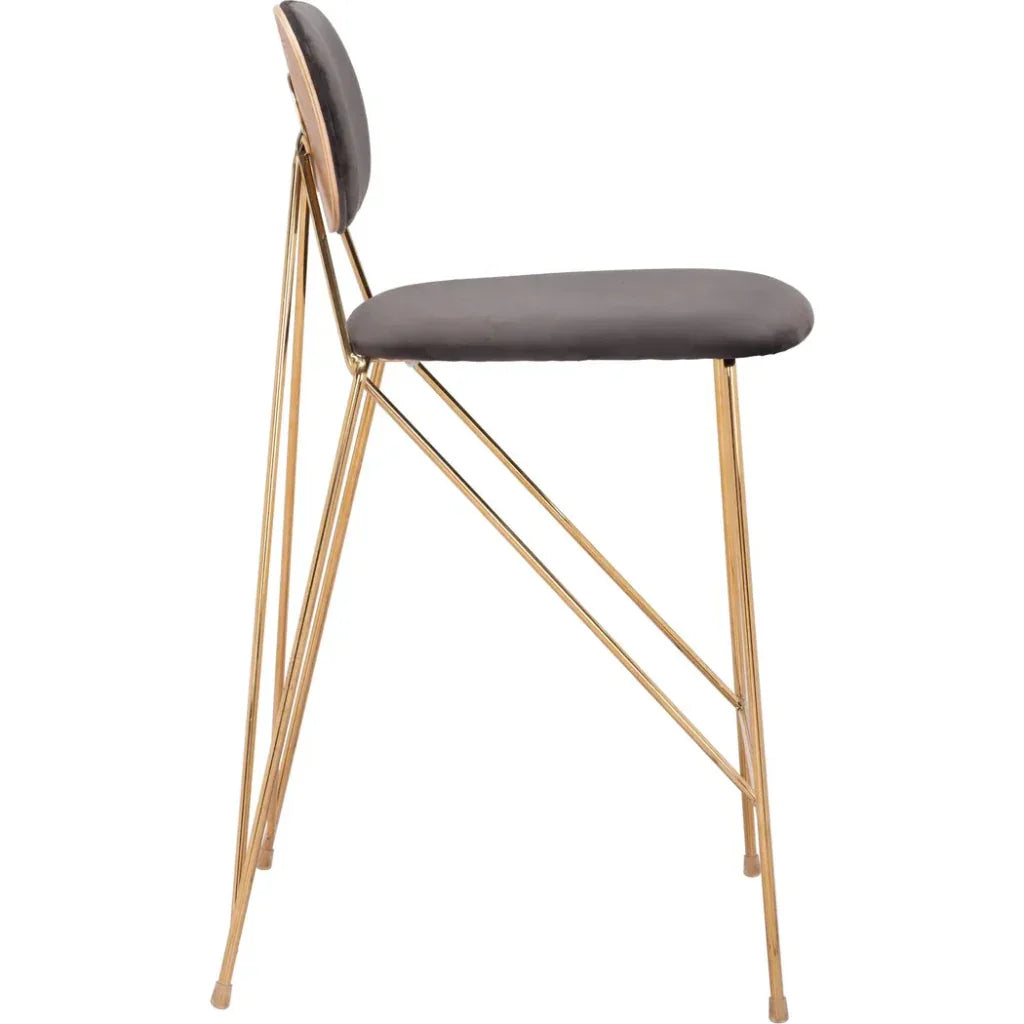 Georges Gray and Gold Counter Stool 2PC