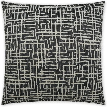Gervais Abstract Global Black Large Throw Pillow Insert