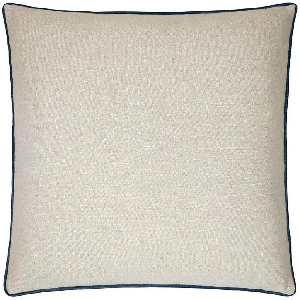 Ghent Navy Solid Taupe Navy Large Throw Pillow Insert