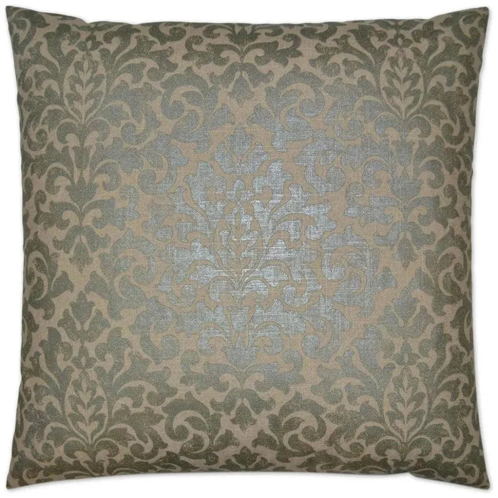 Glam Packed Pewter Brown Throw Pillow Insert