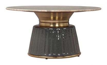 Glasa Marble Top Round Coffee Table