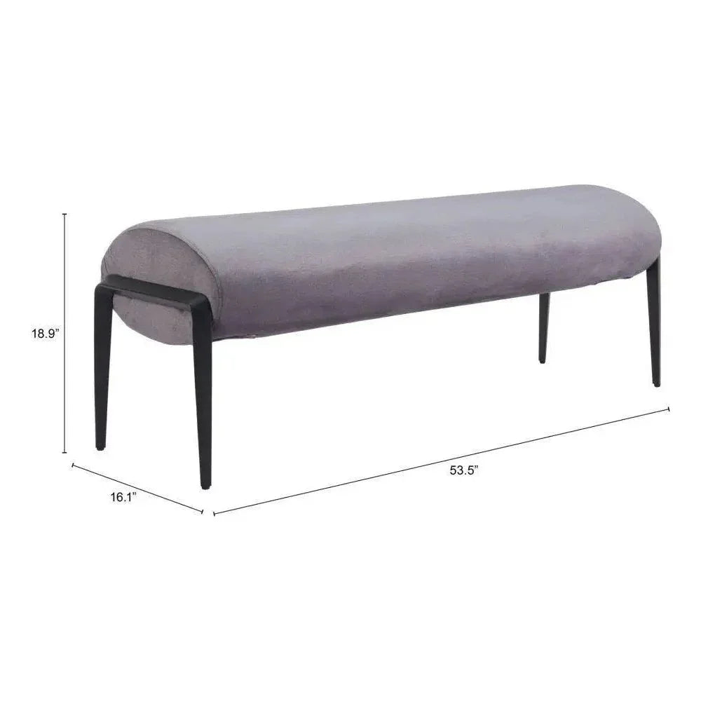 Glatt Wood and Steel Grey Bench