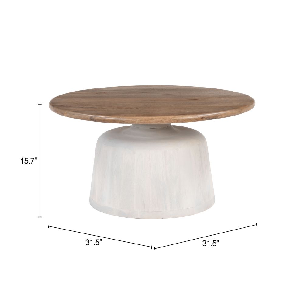 Goblet Wooden Round Coffee Table