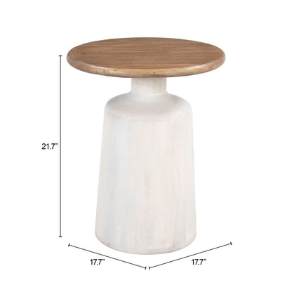 Goblet Wooden Round Side Table