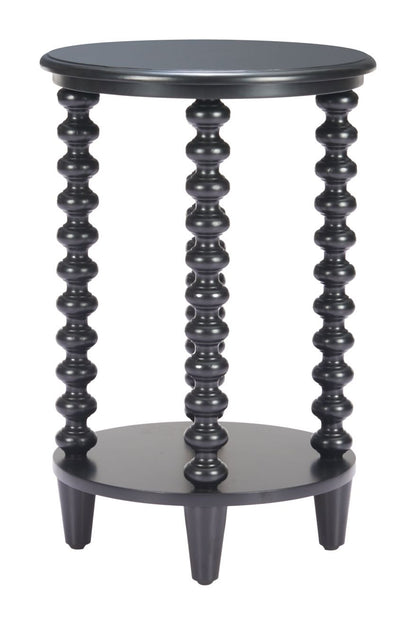 Gocce Wood Black Side Table