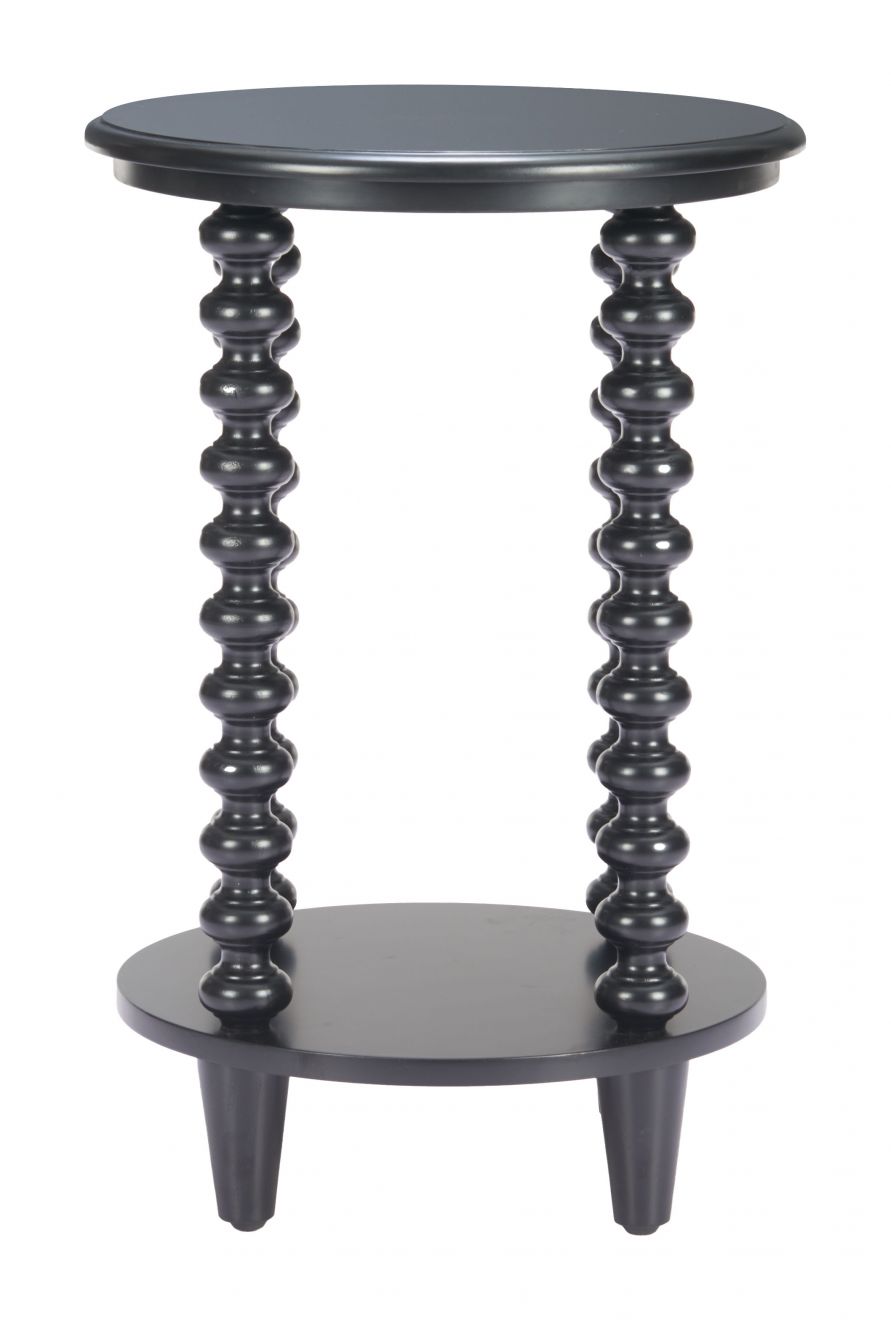 Gocce Wood Black Side Table
