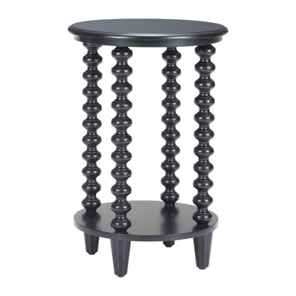Gocce Wood Black Side Table