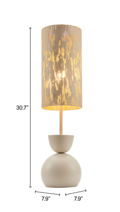 Gochi Steel White Table Lamp
