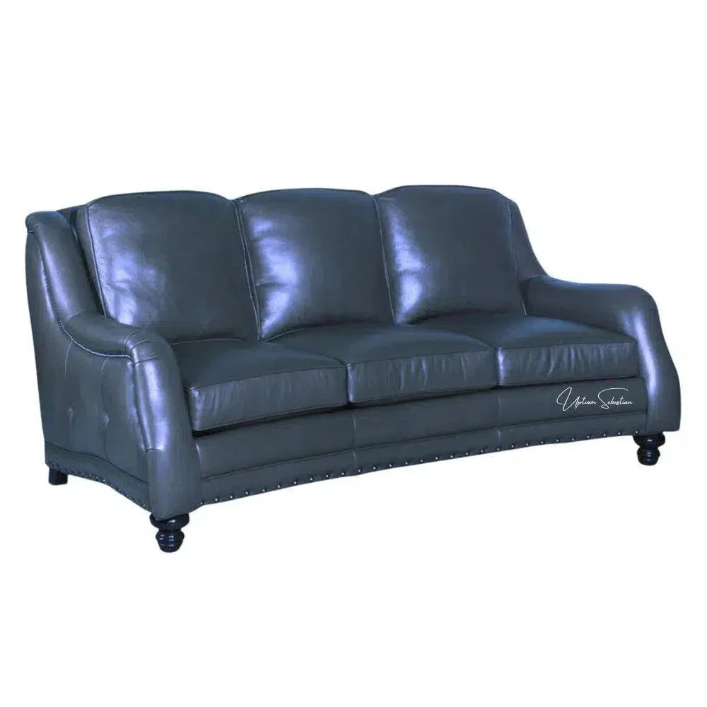 Goldberg 3 Seater Leather Couch Benchmade the USA