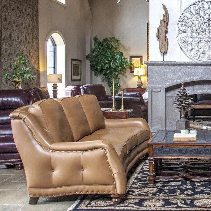 Goldberg 3 Seater Leather Couch Benchmade the USA