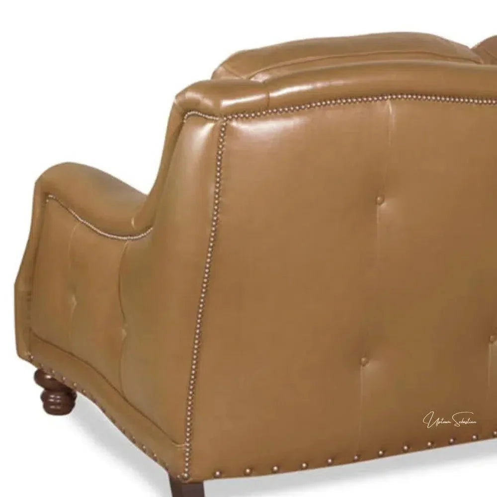 Goldberg 3 Seater Leather Couch Benchmade the USA