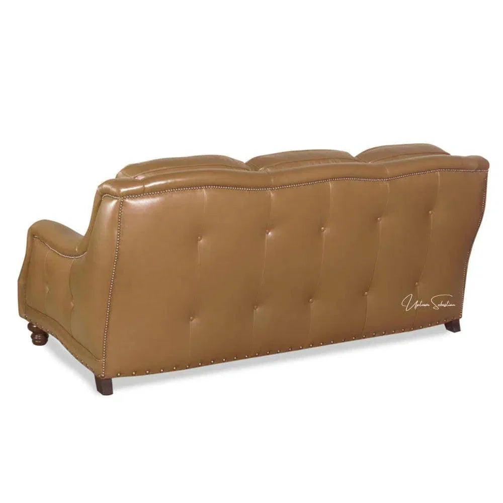 Goldberg 3 Seater Leather Couch Benchmade the USA