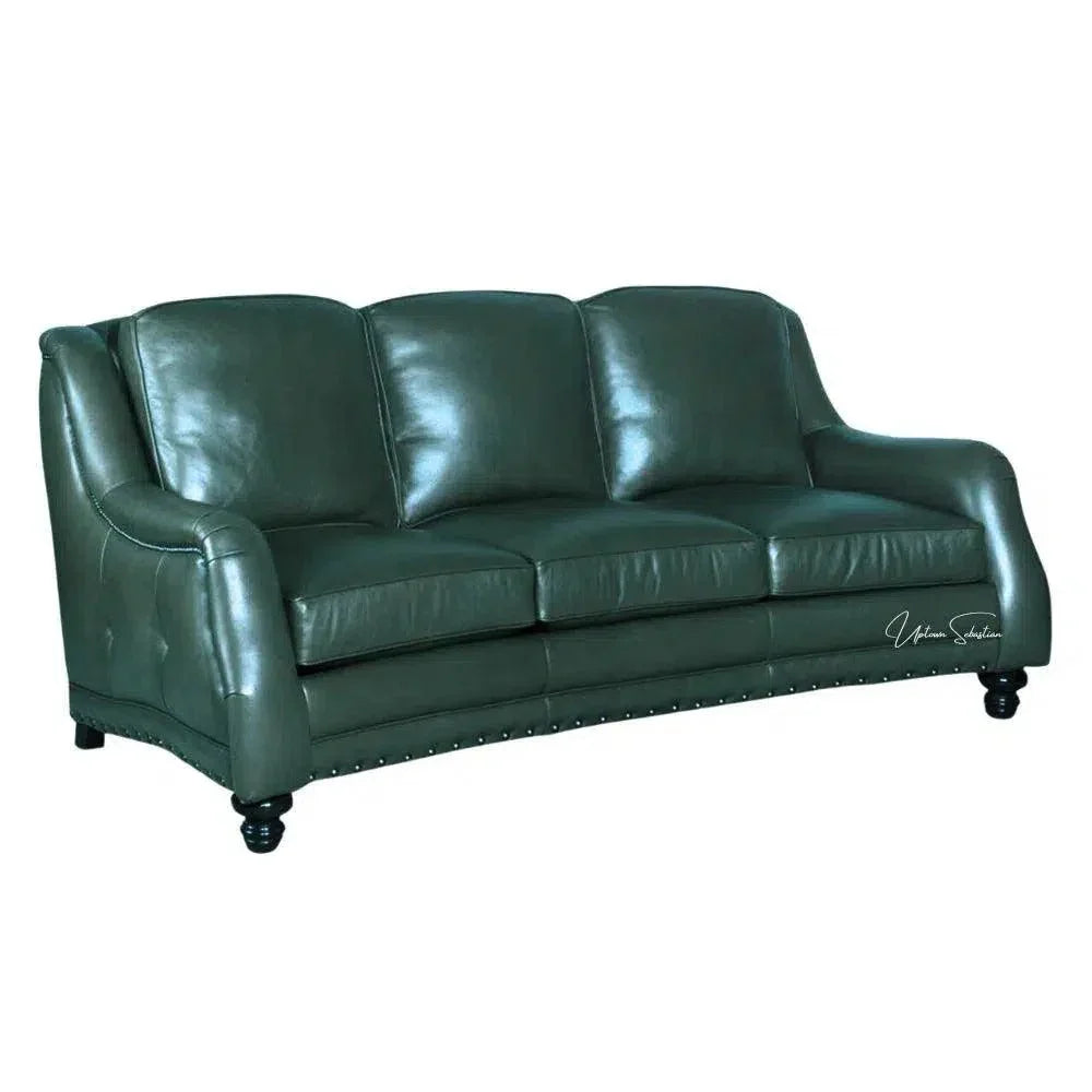 Goldberg 3 Seater Leather Couch Benchmade the USA