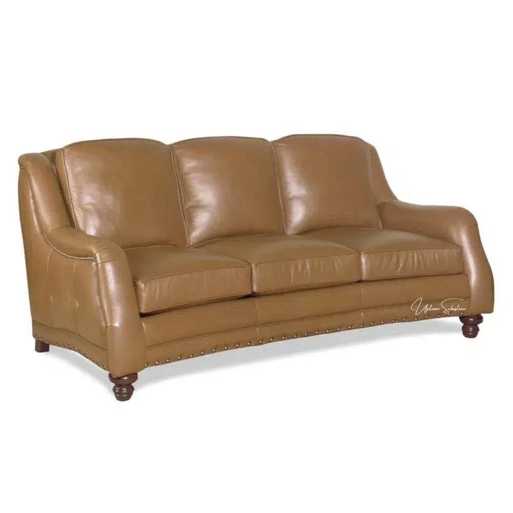 Goldberg 3 Seater Leather Couch Benchmade the USA